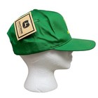 Vintage John Deere Hat Canvas Snap Back Embroidered Trucker Cap Green Nwt Nos