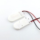 100x White Cr2032x2 Button Coin Cell Battery Holder Case On off Switch Wire Lead