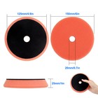 5pcs Buffing Polishing Pads 6  Backing Plate Compound Buffing Sponge Pads Kit