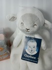 2 Baby Lovey security Blankets White Lamb   Gray Elephant  New  Soft  12    16 