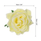 5pcs Rose Flower Hair Clips 4 Inch Flower Hair Pins Flower Brooch Light Yellow