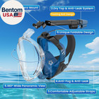 Full Face Snorkel Mask  Snorkeling Gear For Adults  Scuba Mask Diving Dry Top Sn