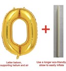 Gold Foil Balloons Letter O Or The Number 0 Birthday Wedding Party Banner Decor