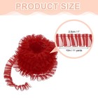 Ruffle Lace Ribbon Trim Pleated Lace Fabric Trim 11 Yard Burgundy