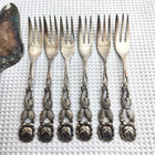 Lot Of Vintage Six Small Forks   Pie Server Set Silverplate 7 Oz Becker 100