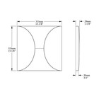 Outwater 13-1 8  X 13-1 8  White Circle Style 3d Wall Panel