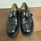 Vintage Gap Black Leather Lug Sole Buckle Oxfords Shoes Size 9 5d Made In Italy