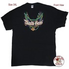 Harley-davidson Motorcycles 3xl Black T-shirt Harley Mardi Gras Dales Mt Vernon