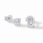 1 00 Ct Round Cubic Zirconia Women s Solitaire Stud Earrings 925 Sterling Silver