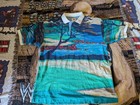 Cotton Traders Sport Golf Fairway Polo Shirt Men s Xl All Over Print Vintage