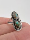 Vintage Navajo Sterling Silver High Grade Royston Turquoise Twist Ring