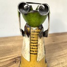17 25  Recycled Vintage Scrap Metal Binoculars Frog Statue Home Garden Decor