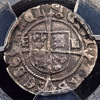 Silver 1530-44 El England Great Britain 2 Pence 1 2 Groat Henry Viii   Pcgs Vf35