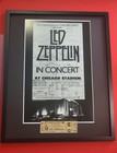 Led Zeppelin 1980 Unused Chicago Stadium Concert Ticket Coa 16 x 20  Frame Zoso