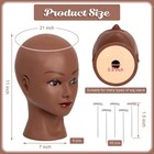 4 Pcs Bald Mannequin Head Brown Female Doll Wigs Head For Professional Cosmet   