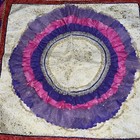 Christmas Quilted Wall Hanging   27 X 28  Pinks   Purples  lace  Tulle  Trees