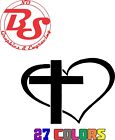 6  Cross Crucifix Vinyl Decal Faith Religion Jesus God Christ Church Cross Nobs