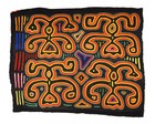 Nice Old Kuna Guna Mola 4 Figures Or Abstract Worn Alot Mola   boston Primitive 