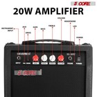 5 Core Guitar Amplifier 20w Electric Portable Mini Amp W Built In 6 5  Speaker