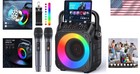 Karaoke Microphone Speaker System For Home Parties     2 Wireless Mics Included