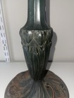 Vintage Art Nouveau 3-light Cast Metal Table Lamp Base Bronze Patina