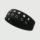 Uchyius Grommet Headband  Y2k Wide Eyelet 1 Count  pack Of 1   Black 