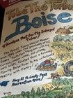 Vintage Poster 1979 Grady Myers Tube The Turbulent Boise River Comical Map Rare