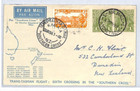 New Zealand australia Air 1934 Mixed Franking Cover Southern Cross Flight Yl120
