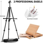 187pcs Professional All-in-one Art Painting Kit With Aluminum   Beech Wood Ea   