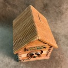 Antique Wood Germany Handmade Beware Of Dog Barks Figural Coin Bank