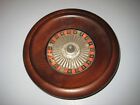 Vintage Casino Wood Mini Roulette Wheel Tabletop Gambling Game Walnut Wood
