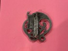 Vintage Signed 1991 Empire Studios Art Nouveau Pewter  Brooch Pin