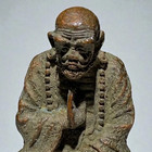 Authentic Bronze Damo Buddha Statue Ancient Chinese Artifact Tibet 19th Century