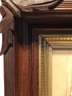 Antique Victorian Eastlake Oak Frame W  Jules David Chromolithograph C  1880