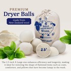 Handy Laundry Wool Dryer Balls - 2 5 Inch - Natural Fabric Softener 6-pack