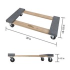 30-inch Wooden Moving Dolly  660-lb Capacity  Dollies  4 Caster Wheels
