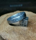 Muonionalusta Meteorite Carved Ring  Size us 10   Meteorite Ring