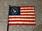 1960s Vintage Nautical American Flag W fouled Anchor   13 Stars 3 x2  W pole