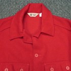 Vintage Boy Scouts Of America Jacket Mens Small Red Wool Button Bsa Hiking Camp