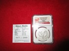 2015 Ghana Lunar Skulls Year Of The Goat 1oz Silver Coin Ngc Ms70 -- W coa -  71