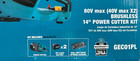 Makita Gec01pl 80v Xgt 14  Brushless Cordless Power Cutter Kit W   2  Batteries