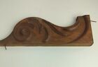 Pair French Corbels Hand Carved Wood Pediment Ornate Finial Architectural Finial
