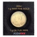 2024 1 Gram Gold Maple Leaf Coin In Maplegram Assay Card King Charles Effigy