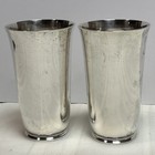 Rare Pair 2 Antique Tiffany   Co Sterling Silver Large 5  Mint Julep Cup s  435g