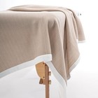 Soft Microfiber Double-sided Blanket  Bicolourable  Breathable  80 Khaki-white