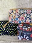 Vera Bradley Floral Polka Dot Multicolor Makeup Bag  wallet   Zip Pouch Lot