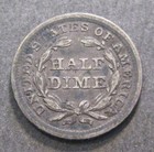 1858  Seated Liberty Half  Dime -   No Reserve   -  p597 