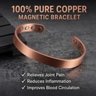 100  Pure Copper Bracelet Men Women Arthritis Pain Relief Adjustable Cuff Bangle