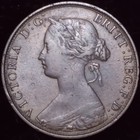 1864 New Brunswick 1 Cent - Victoria - Long 6 Variety