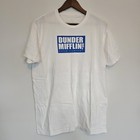 Dunder Mifflin The Office White Short Sleeve Graphic Tshirt Mens Large 
